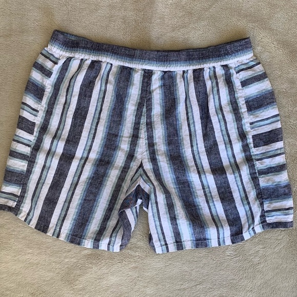 Coldwater Creek Pants - Coldwater Creek striped linen shorts PXL